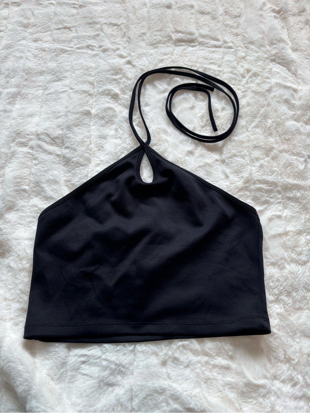 Zara Black Halter Crop Top